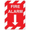 FIRE ALARM with Arrow Fire Safety Equipment Safety Sign (10 in X 14 in) (Pack of 15) | Incom Signs | All Safety