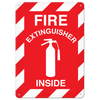FIRE EXTINGUISHER INSIDE with Arrow Fire Safety Equipment Safety Sign (10 in X 14 in) | Incom Signs | All Safety
