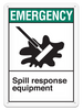 EMERGENCY SPILL RESPONSE EQUIPMENT ANSI style Safety Sign (10in x 14in) | Incom Signs | All Safety
