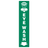 EYE WASH with Arrow First Aid Equipment Safety Sign (4 in x 18 in) | Incom Signs | All Safety