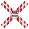 Confined Space OSHA DANGER X-Barrier (6 in x 42 in) | Incom Signs | All Safety