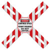 Confined Space OSHA DANGER X-Barrier (6 in x 42 in) (Pack of 5) | Incom Signs | All Safety