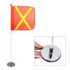 Light Duty Whip with 16"x16" Orange Flag (Yellow X) and a Magnetic Mounting Base | Driver Industrial Safety | All Safety