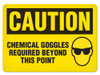 OSHA Safety Sign | Caution Chem. Goggles | INCOM SS2081