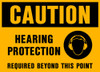 OSHA Safety Sign | Caution Hearing Point | INCOM SS2080