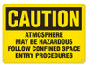 OSHA Safety Sign | Caution Atmosphere | INCOM SS2044
