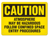 OSHA Safety Sign | Caution Atmosphere | INCOM SS2044