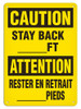 OSHA Safety Sign | Caution E/F Stay Bk | INCOM SS6011