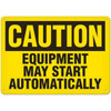 OSHA Safety Sign | Caution Equipment May Start Automatically | Incom Signs | All Safety
