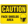 OSHA Safety Sign | Caution Face Shield | INCOM SS2021