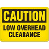 OSHA Safety Sign | Caution Low Overhead | INCOM SS2036