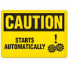 OSHA Safety Sign | Caution Starts Auto | INCOM SS2007
