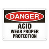 OSHA Safety Sign | Danger Acid Wear | INCOM SS1054