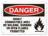 OSHA Safety Sign | Danger Combustible | Incom Signs | All Safety