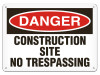 OSHA Safety Sign | Danger Const, No Tres | Incom Signs | All Safety