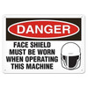 OSHA Safety Sign | Danger Face Shield Must be Worn | Incom Signs | All Safety