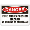 OSHA Safety Sign | Danger Fire&Explosion | INCOM SS1139V, SS1139A, SS1139P, SC1139V, SC1139A, SC1139P, SA1139V, SA1139P