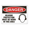 OSHA Safety Sign | Danger Hear Protection Area | INCOM SS1015V, SS1015A, SS1015P, SC1015V, SC1015A, SC1015P, SA1015V, SA1015P