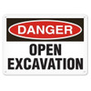 OSHA Safety Sign | Danger Open Excavation | INCOM SS1124V, SS1124A, SS1124P, SC1124V, SC1124A, SC1124P, SA1124V, SA1124P