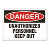 OSHA Safety Sign | Danger Unauth Person | INCOM SS1008V, SS1008A, SS1008P, SC1008V, SC1008A, SC1008P, SA1008V, SA1008P