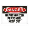 OSHA Safety Sign | Danger Unauth Person | INCOM SS1008V, SS1008A, SS1008P, SC1008V, SC1008A, SC1008P, SA1008V, SA1008P