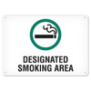 OSHA Safety Sign | Designated Smoking | INCOM SS5065V, SS5065A, SS5065P, SC5065V, SC5065A, SC5065P, SA5065V, SA5065P
