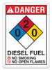OSHA Safety Sign | NFPA Danger Diesel | INCOM SS4501V, SS4501A, SS4501P, SC4501V, SC4501A, SC4501P, SA4501V, SA4501P