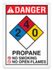 OSHA Safety Sign | NFPA Propane Sign | INCOM SS4502V, SS4502A, SS4502P, SC4502V, SC4502A, SC4502P, SA4502V, SA4502P