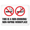 OSHA Safety Sign | Non Smoking / Vaping | INCOM SS5062V, SS5062A, SS5062P, SC5062V, SC5062A, SC5062P, SA5062V, SA5062P