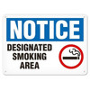 OSHA Safety Sign | Notice Designated Smoking Area | Incom Signs | All Safety