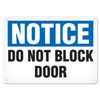 OSHA Safety Sign | Notice Do Not Block Door | Incom Signs | All Safety