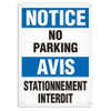 OSHA Safety Sign | Notice E/F Parking | INCOM SS6023V, SS6023A, SS6023P, SC6023V, SC6023A, SC6023P, SA6023V, SA6023P