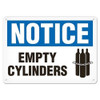 OSHA Safety Sign | Notice Empty Cylind | INCOM SS4012V, SS4012A, SS4012P, SC4012V, SC4012A, SC4012P, SA4012V, SA4012P