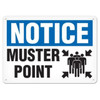 OSHA Safety Sign | Notice Muster Point | INCOM SS4028V, SS4028A, SS4028P, SC4028V, SC4028A, SC4028P, SA4028V, SA4028P