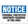 Notice Personal Protective Equipment Required In This | Incom Signs | All Safety