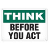OSHA Safety Sign | Think Before You Act SS5038V, SS5038A, SS5038P, SC5038V, SC5038A, SC5038P, SA5038V, SA5038P
