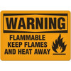 OSHA Safety Sign | Warning Keep Flames SS3029V, SS3029A, SS3029P, SC3029V, SC3029A, SC3029P, SA3029V, SA3029P