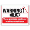OSHA Safety Sign | Warning! Monitored By Video SS5076V, SS5076A, SS5076P, SC5076V, SC5076A, SC5076P, SA5076V, SA5076P