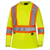Hi-Viz Polyester Bird's Eye Women's Safety Long-Sleeve T-shirt | Pioneer 6968/6969 | All Safety