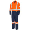 FR-Tech 88/12 7 Oz. Safety Coverall - 2-Tone Industrial Wash - Hi-Viz Orange/Navy | Pioneer 7702BB/7702BBT | All Safety