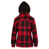 Women's Quilted Polar Fleece Hooded Shirt - Red/Black Plaid | Pioneer 415RBW | All Safety