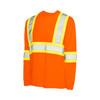 Hi Vis Poly Long Sleeve Shirt with 4in Tape | Ground Force TT2