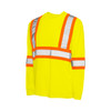 Hi Vis Poly Long Sleeve Shirt with 4in Tape | Ground Force TT2