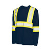 Hi Vis Poly Long Sleeve Shirt with 4in Tape | Ground Force TT2