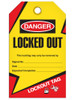 Danger Locked Out Tag - Lockout | Pkg/25 | Incom Signs | All Safety