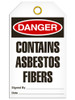 Danger - Contains Asbestos Fibers | Pack of 25 | Incom Signs | All Safety