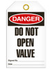 Danger - Do Not Open Valve | Pack of 25 | Incom Signs | All Safety