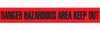 DANGER HAZARDOUS Barricade Tape | Pack of 12 | Contractor (2.0 MIL) | INCOM BT1062