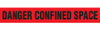 DANGER CONFINED SPACE Barricade Tape - Contractor Grade (Pack of 12 Rolls) BT1071