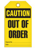 Caution - Out Of Order | Pack of 25 | Incom Signs | All Safety